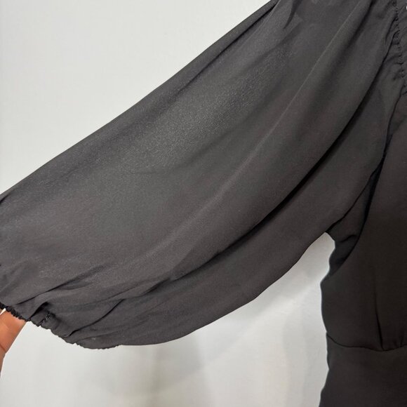 ABERCROMBIE & FITCH puff sleeve top in black size S - Picture 3 of 7